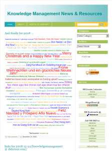Screenshot des Knowledge Management News & Resources Blog
